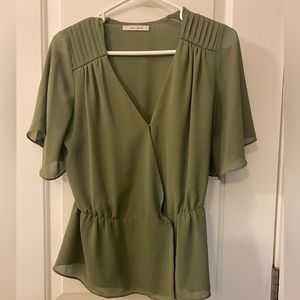 Green blouse